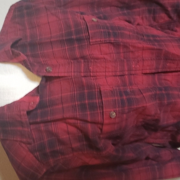 Mossimo checkered plaid fannel long sleeve button down shirt - Picture 2 of 6